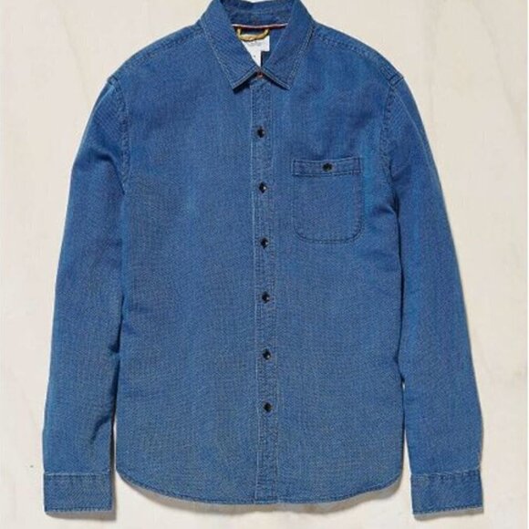 UO Urban Outfitters Koto Doby Button Down Long Sleeve Shirt - Picture 1 of 12